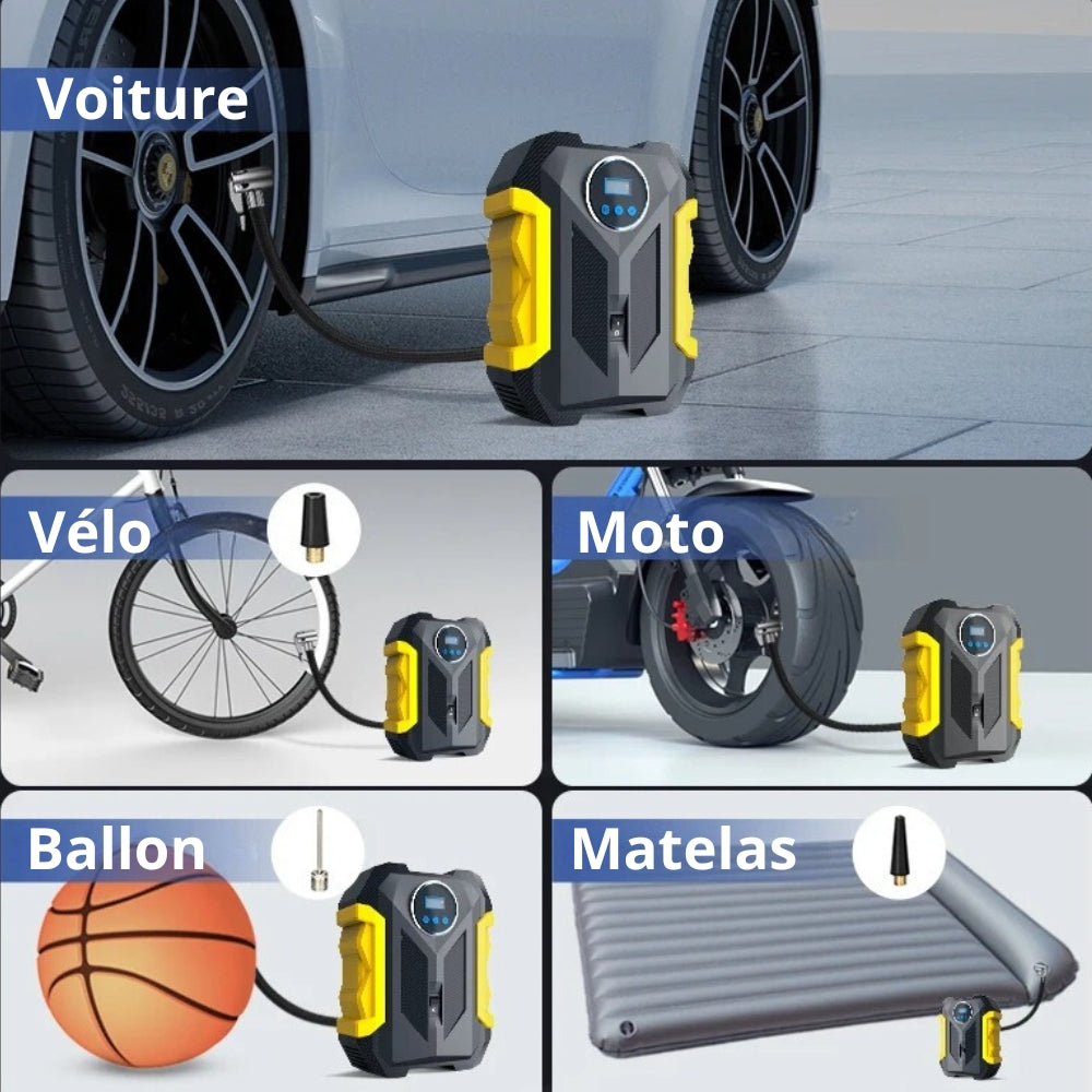 Compresor de Neumáticos Portátil y Silencioso