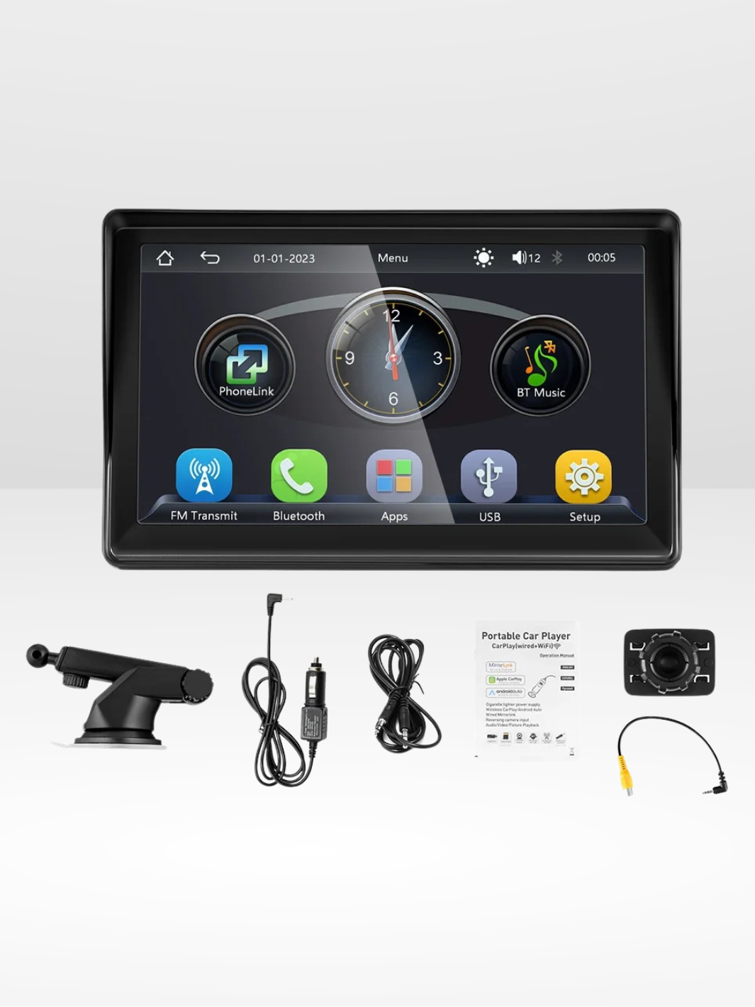 Pantalla GPS Carplay para Coche con Navegación