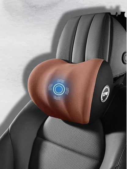 Cojín Masajeador para Coche con Vibraciones y Reposacabezas Ajustable