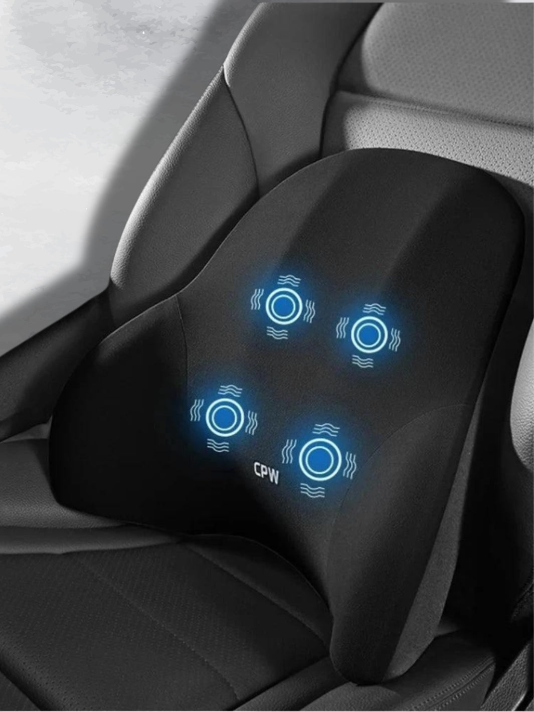 Cojín Masajeador para Coche con Vibraciones y Reposacabezas Ajustable