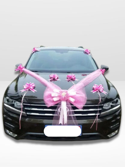 Decoración de Coche de Boda Elegante y Romántica