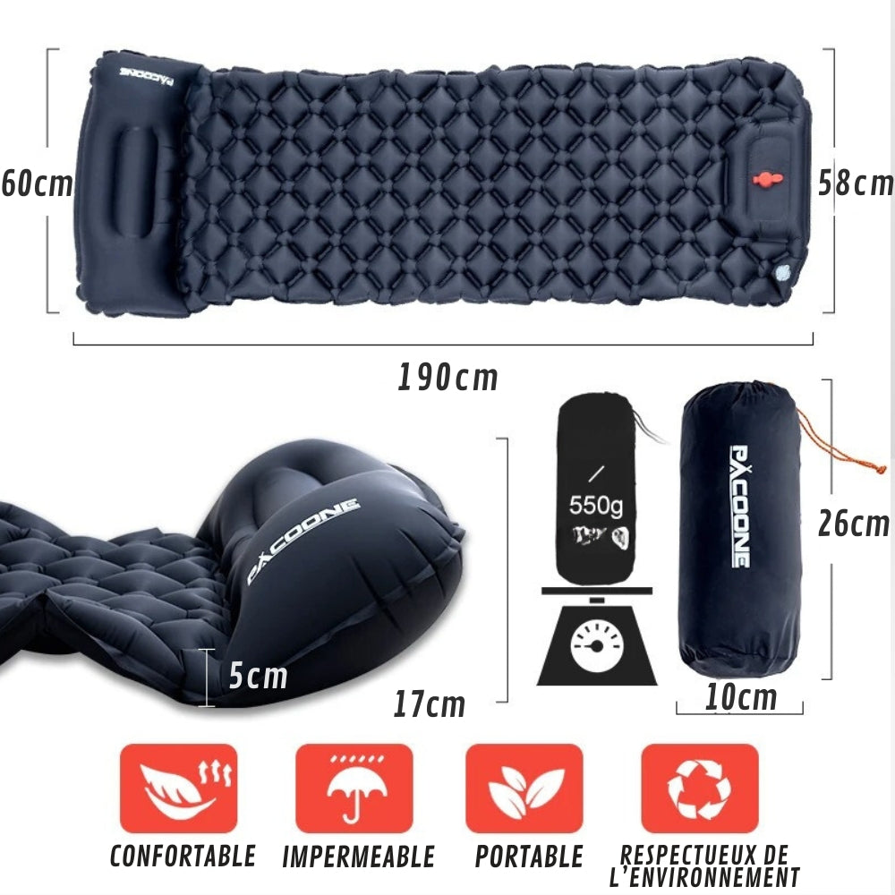 Colchón de Camping Inflable Ligero y Cómodo