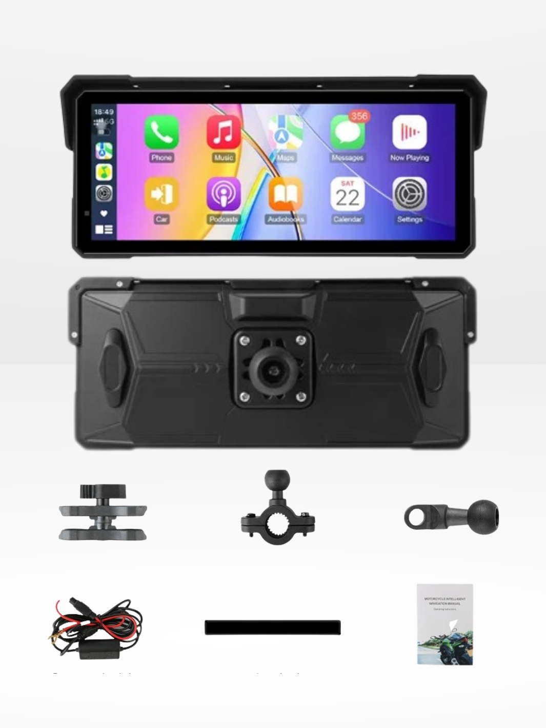 Pantalla GPS Moto Impermeable y Universal para Carplay