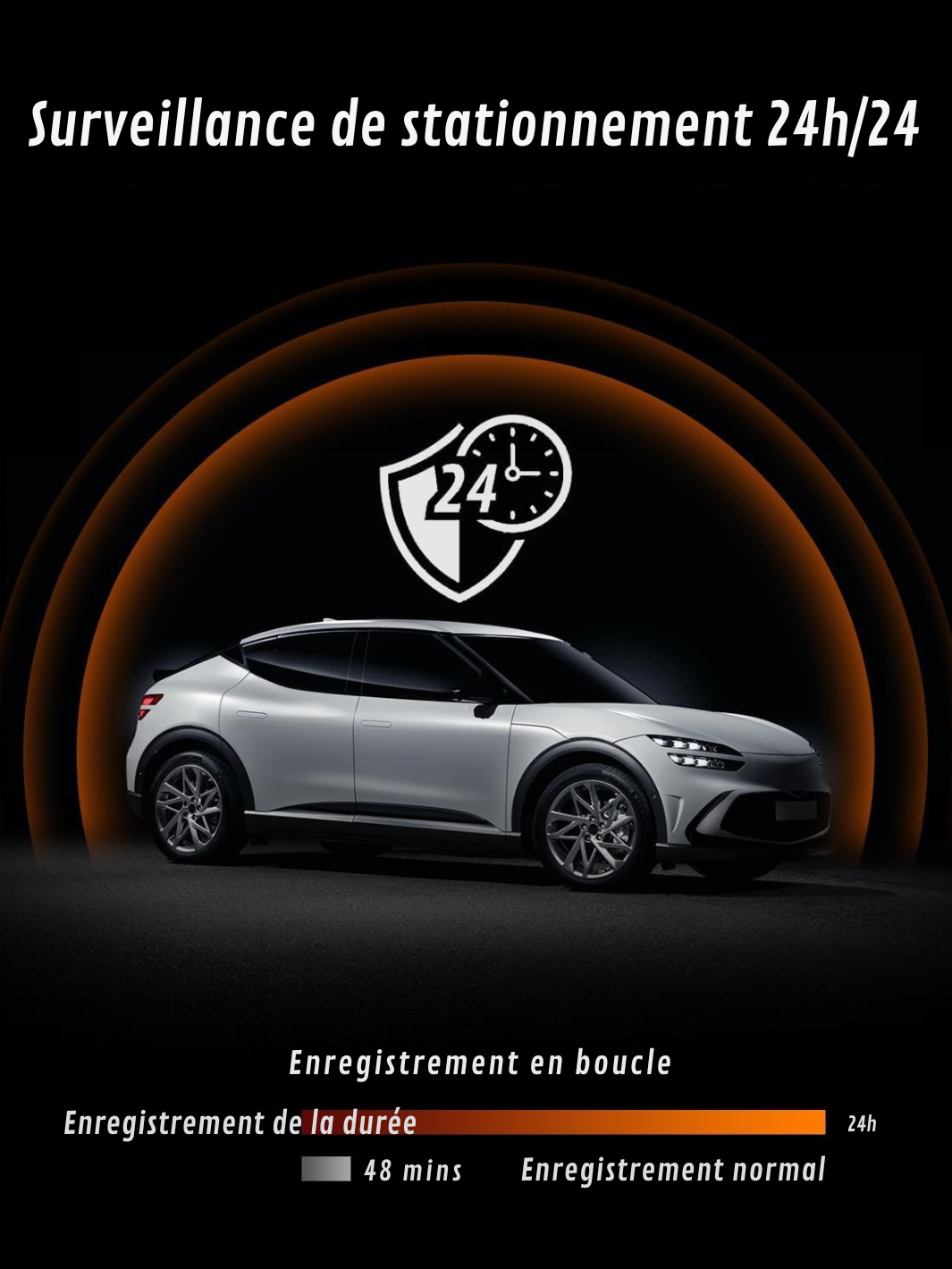 Espejo Retrovisor con Cámara 4K Delantera/Trasera con CarPlay y Grabación