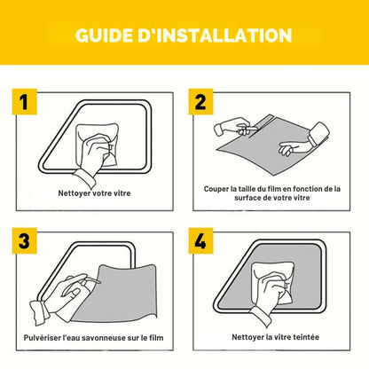 Película de vidrio tintado anti-UV para coche