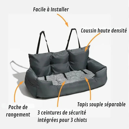 Hamaca para Perro para Coche Cómoda y Reversible