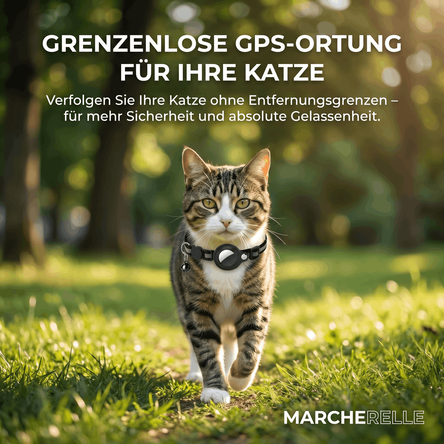 Macherelle™ – Collar GPS para Gato Sin Suscripción | Compatible con iOS y Android