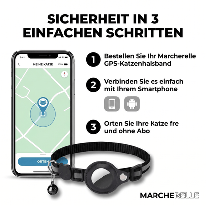 Macherelle™ – Collar GPS para Gato Sin Suscripción | Compatible con iOS y Android