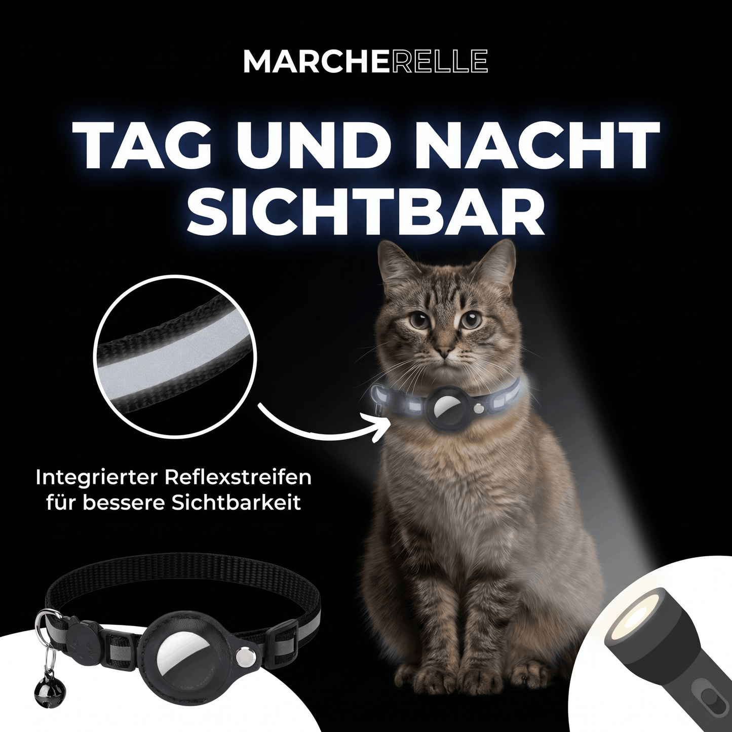 Macherelle™ – Collar GPS para Gato Sin Suscripción | Compatible con iOS y Android