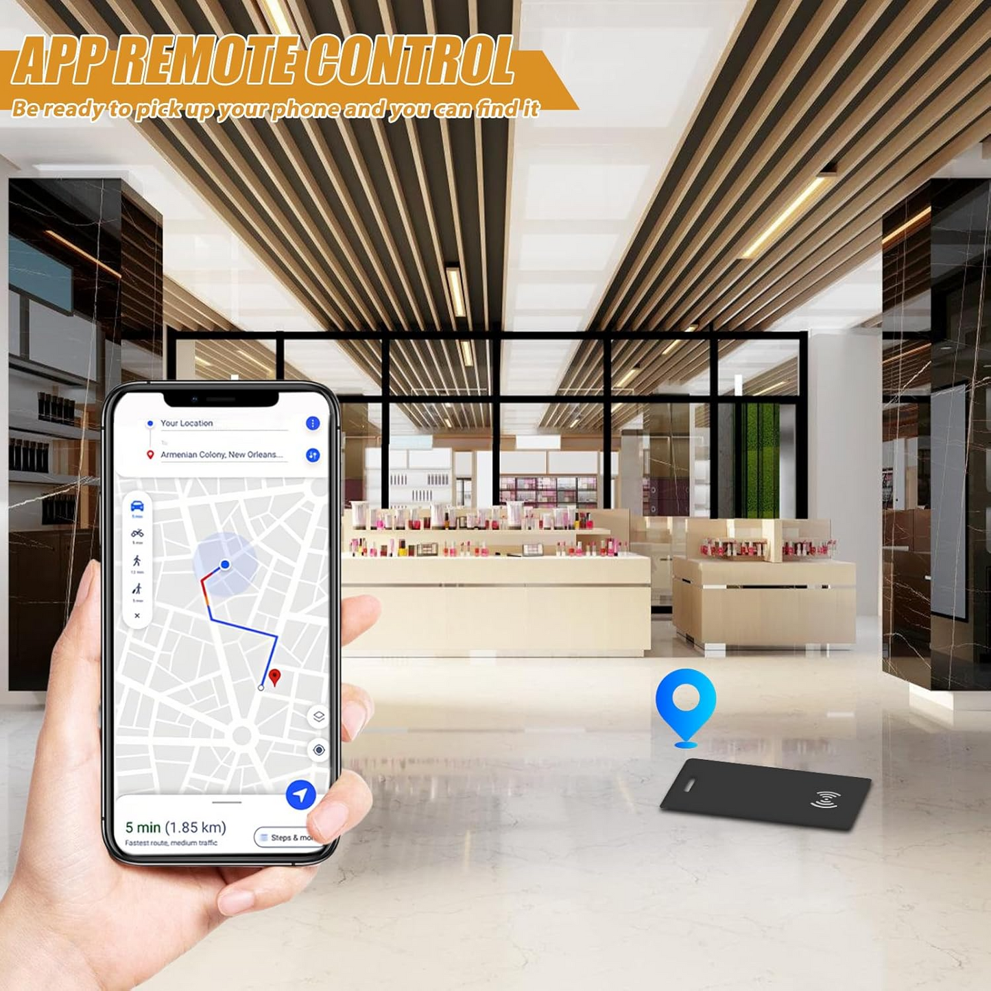 Marcherelle™ – Tarjeta de Seguimiento de Cartera Recargable, Compatible con Apple Find My