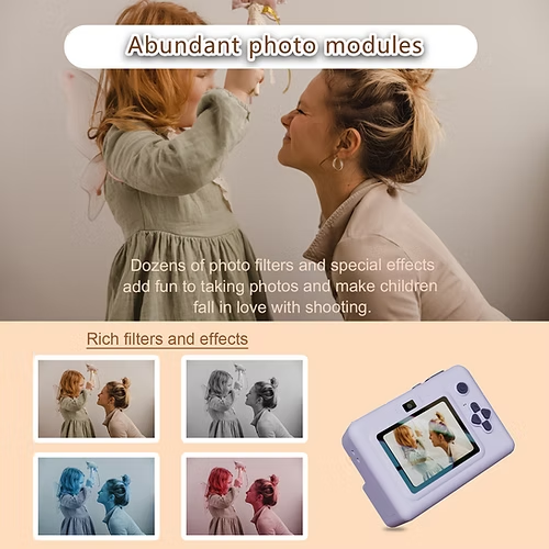 Marcherelle™ – Cámara para Niños con Impresión Instantánea Creativa
