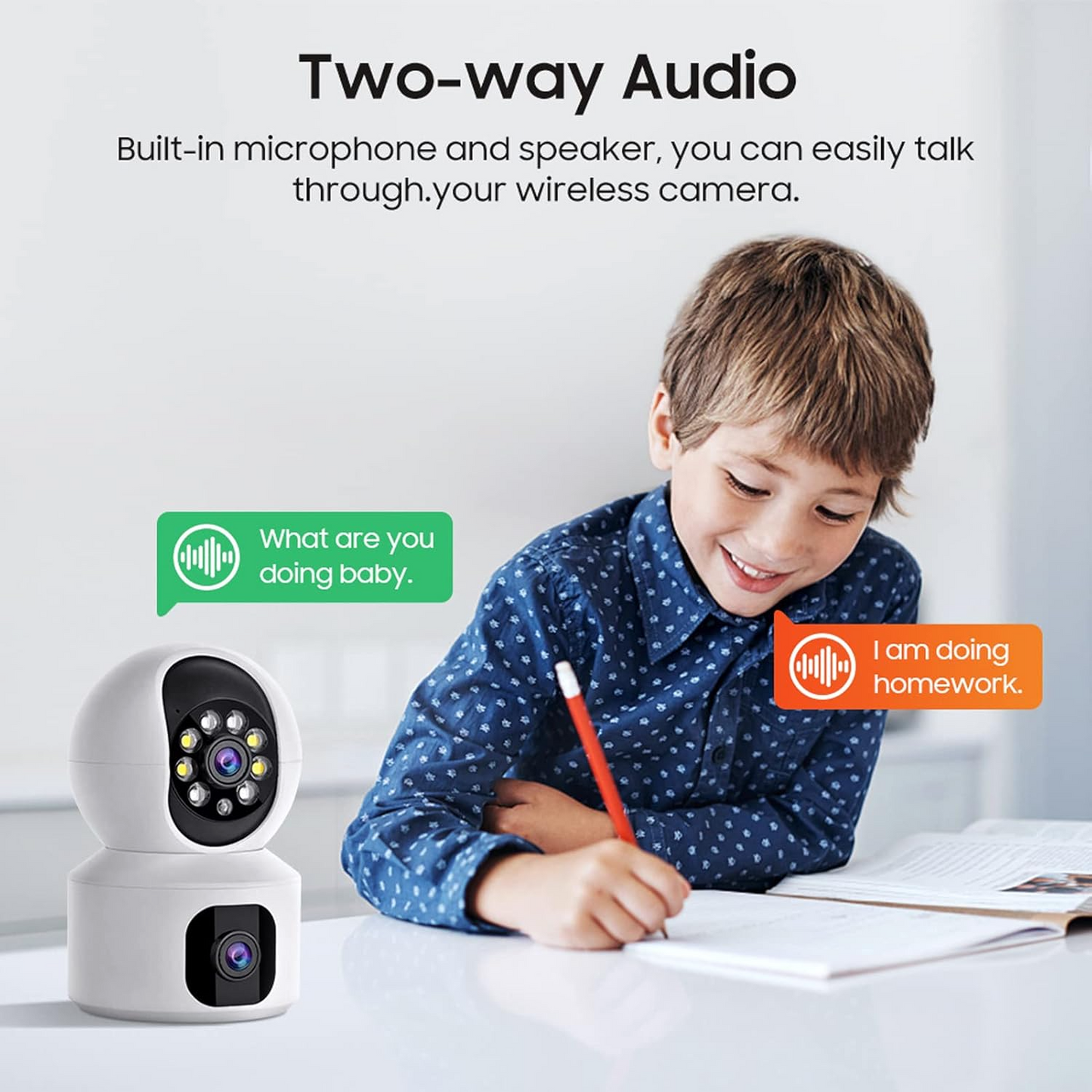 Marcherelle™ – Cámara de Seguridad WiFi Doble Lente Visión HD