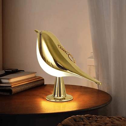 Lámpara de mesa elegante diseño de pájaro