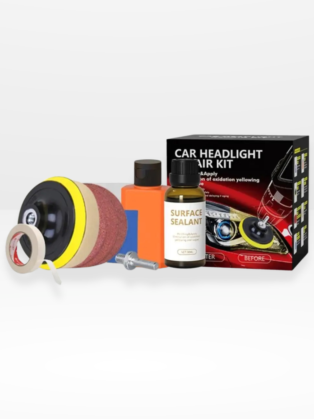Kit de Réparation de Phare pour Voiture, Rénovation Rapide et Facile - Marcherelle