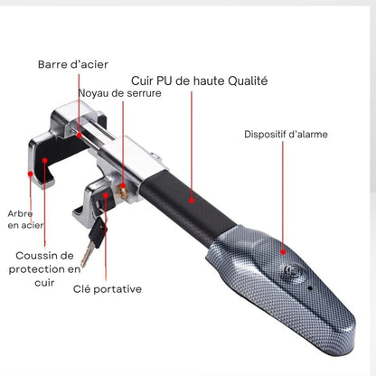 Bastón de seguridad con alarma antirrobo para coche
