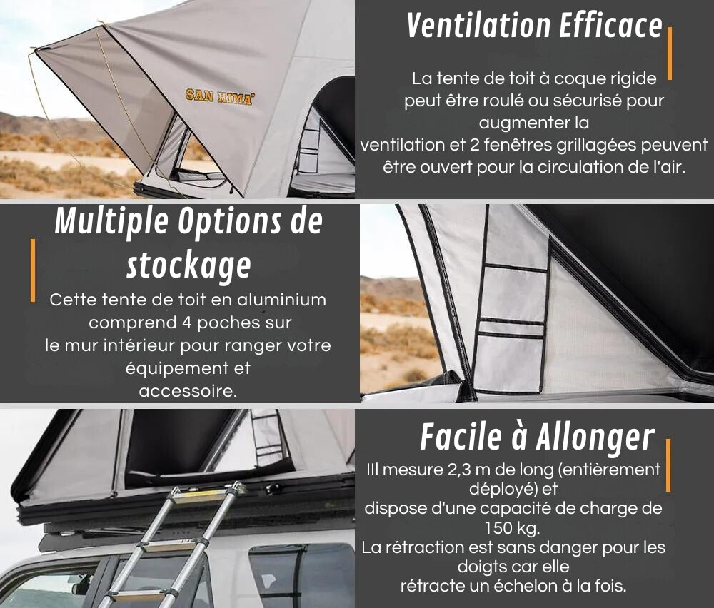 Tienda de Techo con Alta Rigidéz para Camping Cómodo