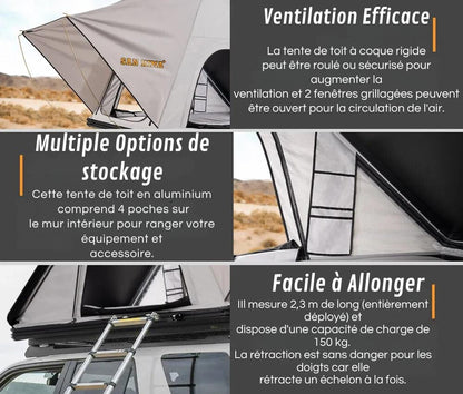 Tienda de Techo con Alta Rigidéz para Camping Cómodo