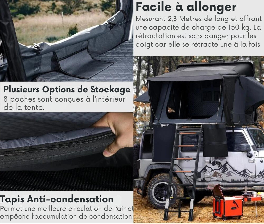 Tienda de Techo para 4 Personas para Camping en Coche